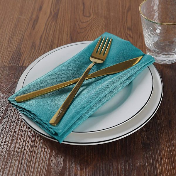Stofservietter 15,7 * 15,7 tommer Vaskbare Polyester Middagsservietter Så
