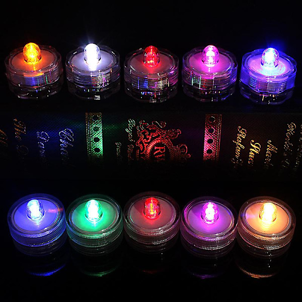 12 stk Super Lyse Vandtætte - Mini Led Te Lys (r