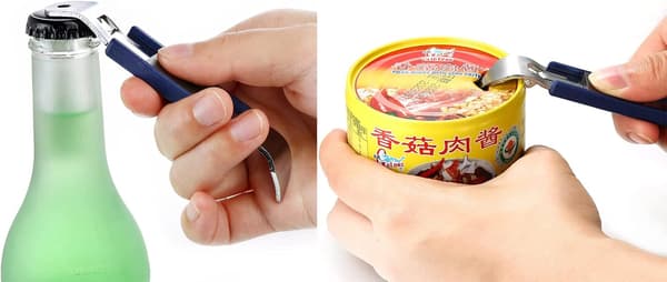 4-delt magnetisk flaskeåpner Klassisk ølflaskeåpner Rustfritt