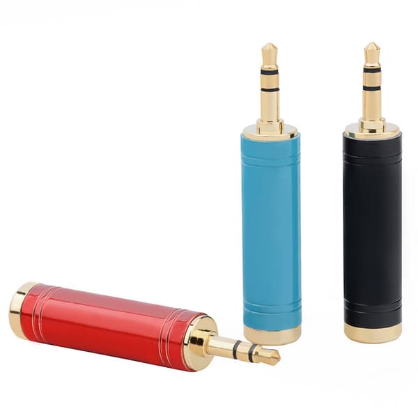 Helkoppar 3,5 varv 6,5 mm ljudadapter hörlurar mikrofon högtalare jum