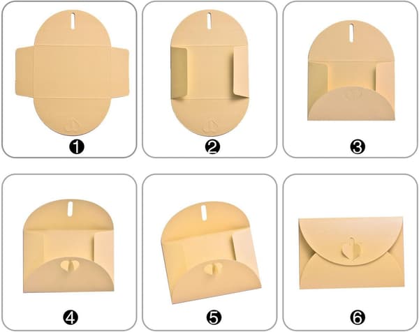 Kraftpapir Konvolutter, Postkort Konvolut, Kreativ Retro Sød Hjerte