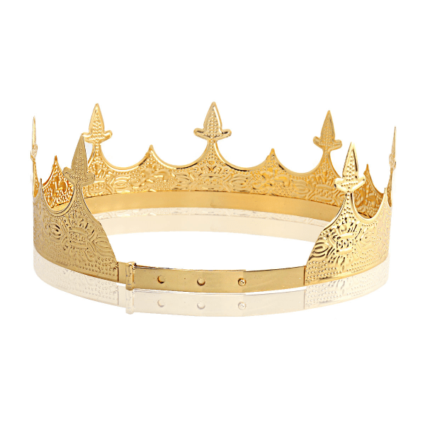 King Crown for Men - Royal Men's Crown Prince Tiara for Wedding B