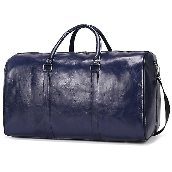 Menn Pu Leather Duffle Weekend Bag Bagasje Reise Håndveske Holdall