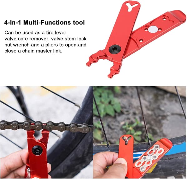 Cykelkedje-tång, Kedjemasterlänk-tång, 4-i-1 Multi