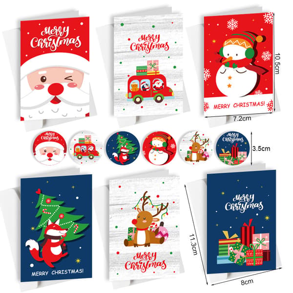 36 Stykker, God Jul Kort, Julekort Med Konvolutter