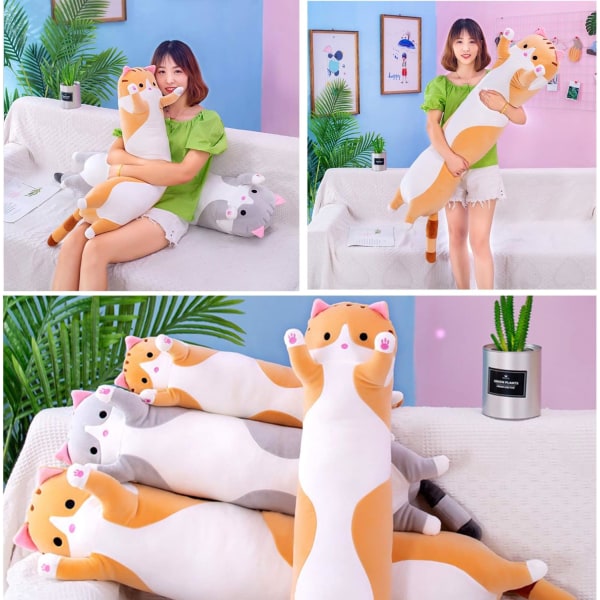 Giant Kattepude Plush Tegneserie Kat Sovende Knusels Pude, Cud