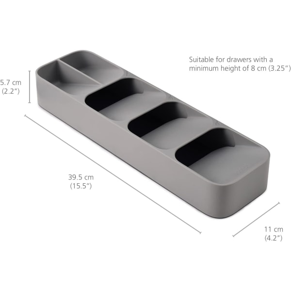 Kompakt bestikkskuff-organisator, 5 rom, rommer 24+ P DXGHC