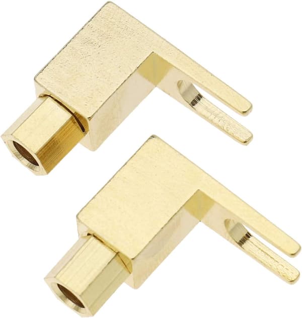 4X Guldförgylld Mässing Banan till Plugg Adapter Högtalarkabel Koppling