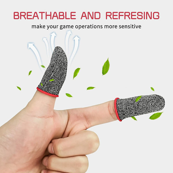 10 Par Finger Sleeves för Mobila Spelkontroller, Svettbeständiga