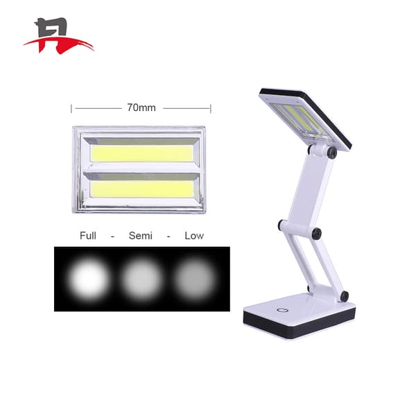 [Ny version] Super lys COB LED bærbar skrivebordslampe Rejselampe