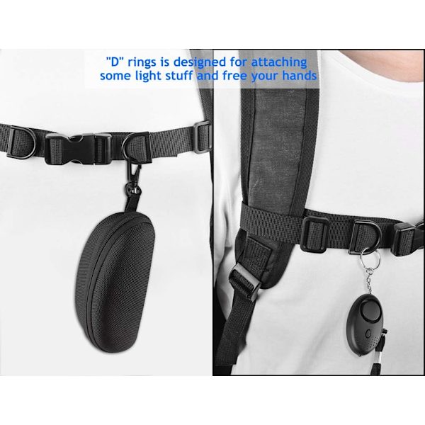 Ryggsäcksbröstrem [2-pack] Robust Justerbar Ryggsäcksstöd