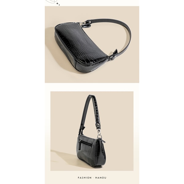 Retro Classic Clutch Axelväska Handväska med Dragkedja Stängning Plånbok för Kvinnor,2