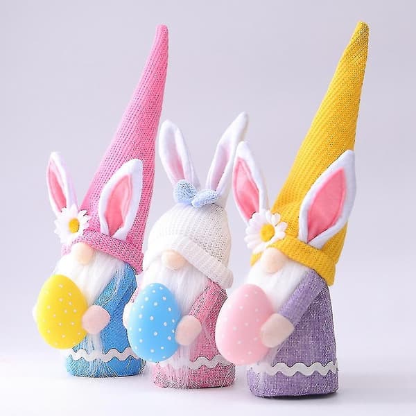4 st påskhare Gnome Påskhare Docka Påsk Kanin Ornam DXGHC