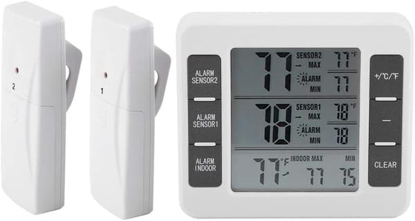 Trådlös Digital Kyl- och Frys Termometer med Display