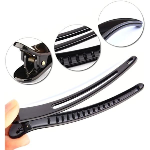 6 kpl Alligator-hiuspinnit, Duckbill-hiuspinnit, Salon Barrett DXGHC