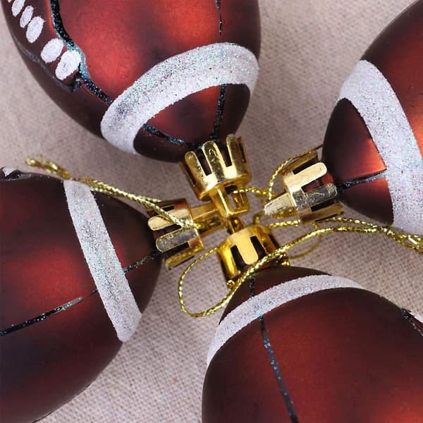 9cm Julrugby Juldekoration boll Julgranspynt