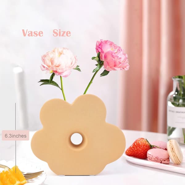 Keramisk Vase, Kunstblomst Vase, Minimalistisk Stil Hjemmeindretning til Li