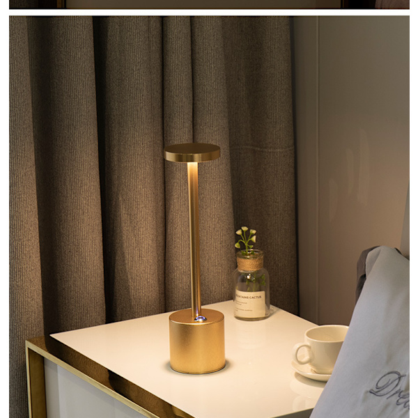 Ledningsfri Bordlampe, Genopladeligt Batteri, 3 Lysstyrkeindstillinger