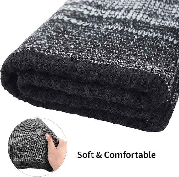 Vinter Fleece Halsvärmare - Termisk Halskrage Varm Stickad