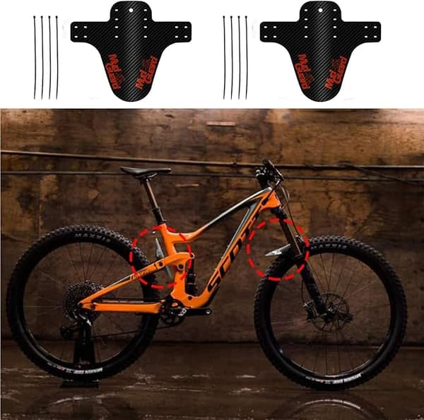 2 stycken kolfiber MTB-skärmar, kolfiber MTB-skärmar