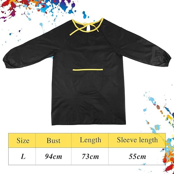 Barne-Polyester Smock 7-12 år gammel Treningsdrakt Malingforkle med