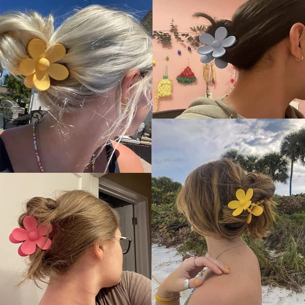 Blomsterjente Hårklipp, 8 Stykker Hårklipp Søte Matte Klø