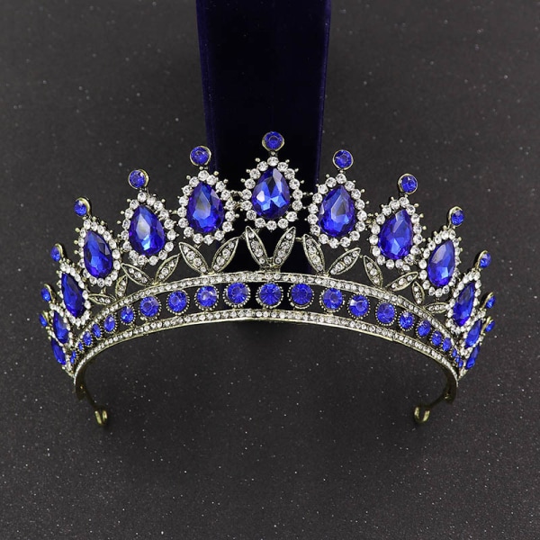 Queen Crown-smycken utan kam Strassbröllopskrona Royal C