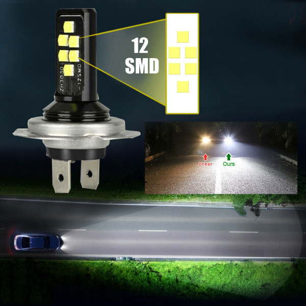 Bil H7 LED Ljusstrålkastare Lampor Hög Låg Stråle 240W 6000K Ki