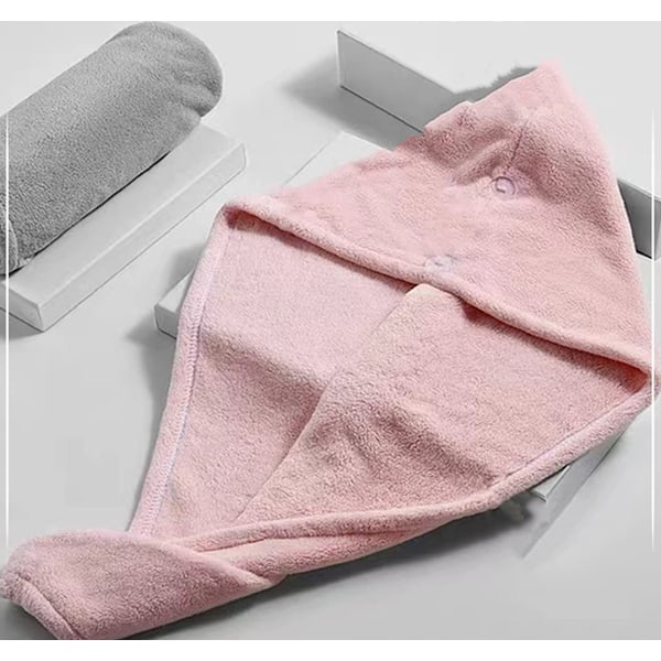 Hårhåndklæde, 3 stk. Hår Tørrehåndklæder, Super Absorberende Mikrofiber H