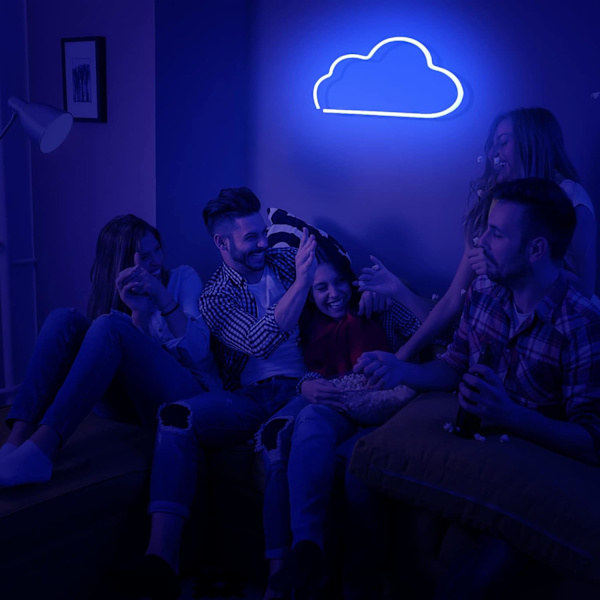 Moln LED-ljusskylt, MOLN neonskyltar Blå neonskyltar f