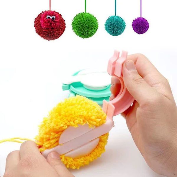 Pom Pom Maker, Bobble Maker, Fluff Ball Weaver, Pompom Machine, B