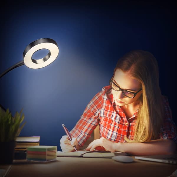 48 LED Klips-bordlampe, 360° Fleksibel, Klips-på Læselampe, 3 Lys