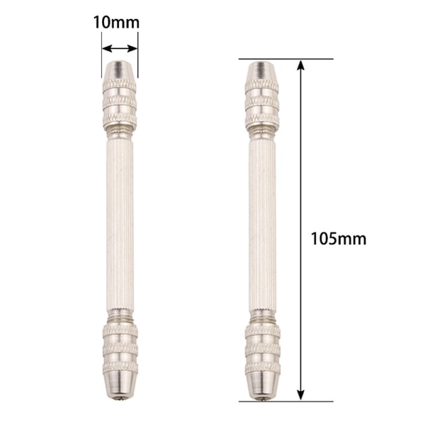2 stk Kobbertråd-Vridningsverktøy Dobbelt Endet Hånddrill Mini P DXGHC