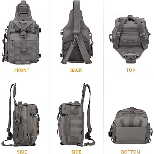 Taktisk Sling Bröstpack Molle Ryggsäck Mini Ryggsäck Assault Pac
