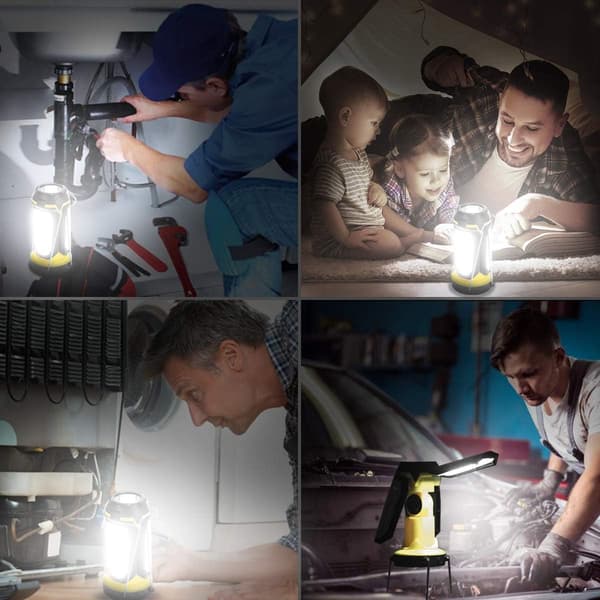 Campinglys, LED Bærbar Lommelykt 6 Moduser, USB-drevet, Super Lys