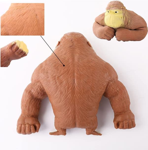 Gorilla Actionfigur, Anti-ångest Gorilla Leksak, Latex Apa Gor