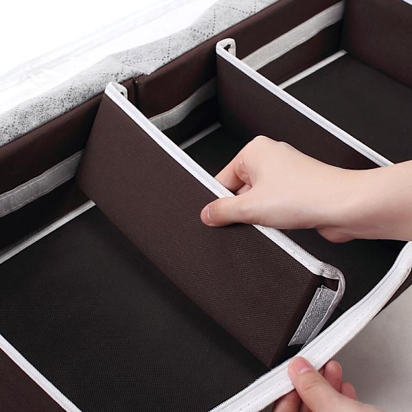 1 stk Brun Skoorganisator Under Sengen – Solid Boks med Solid Z