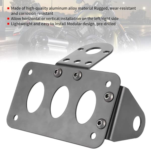 Motorsykkel Nummerplatefeste Brakett Aluminiumslegering Sidemontering