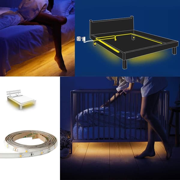 (2 stk) Bevegelsessensor LED-lysstripe, Bevegelsessensor Lysstripe