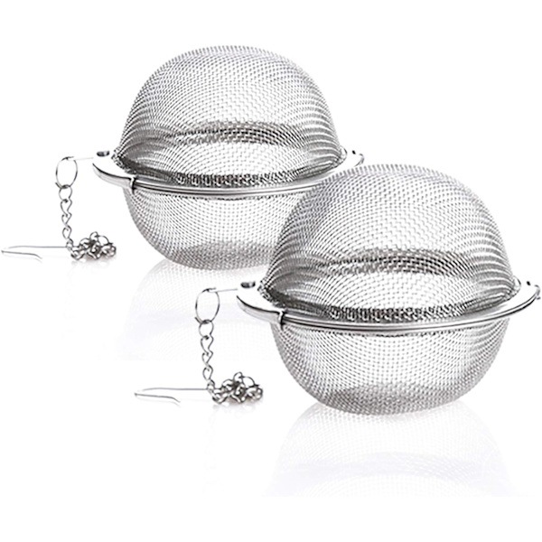 2-pack teekula - rostfritt stål nät teboll infuser, premium
