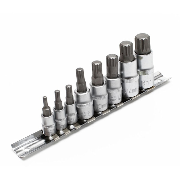 Multi-tannet XZN stikkontaktsett 8 deler M4 - M16