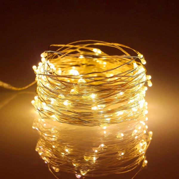 Batteridrevne 6,6 fot/2 m 20 LED-lysstreng med blinkende julelys