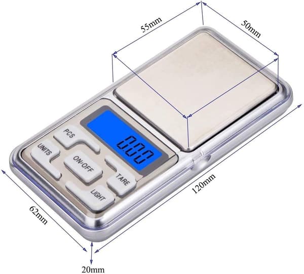 Elektroninen vaaka, taskuvaaka, 500g/0.01g Mini digitaalinen taskuvaaka
