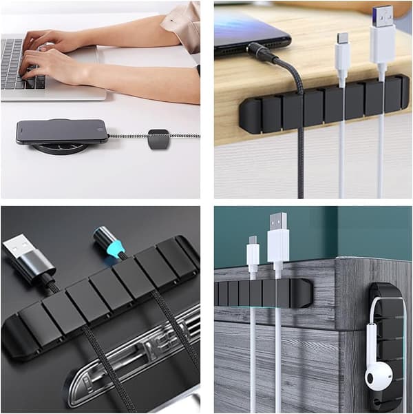 Skrivbords-kabelorganisatorclips, 5 stycken Skrivbords-kabelhantering DXGHC