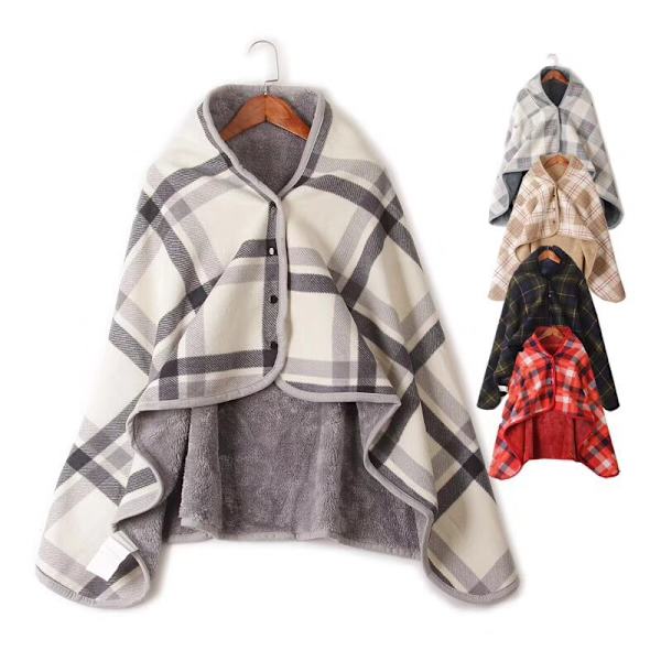 Polarfleece-nattrock-filt, dubbellager, tjockare filt