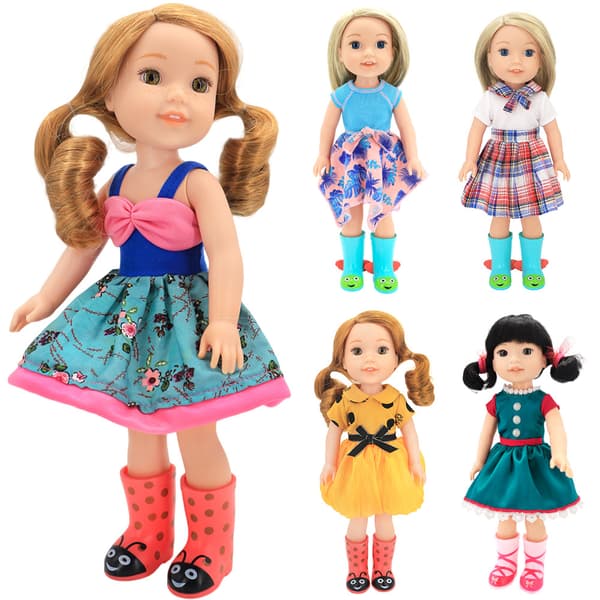 5 stk. Barbie dukke tøj, event nederdel serie, egnet til