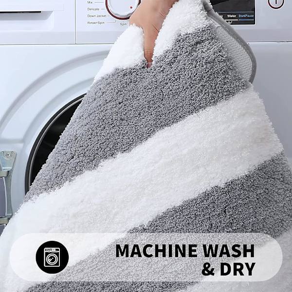 Mikrofiber Badeværelsesmåtter, Bløde og Absorberende Shaggy Bademåtter