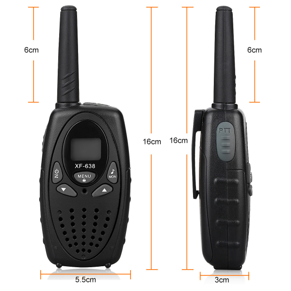 Walkie Talkies för Vuxna, Tvåvägsradio Lång Räckvidd med VOX Bälte