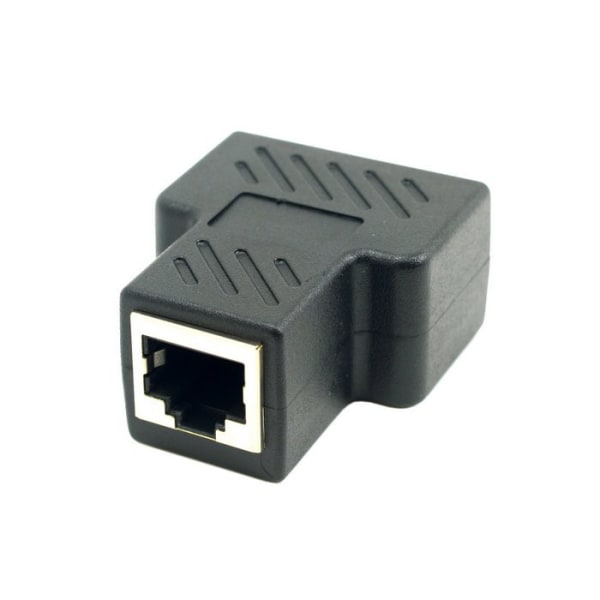 CAT6 RJ45 nätverks-T-huvud nätverkskabel förlängning en till två sp