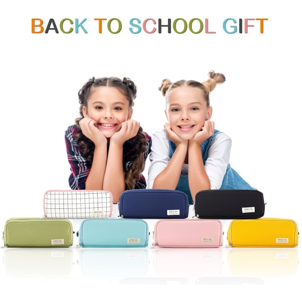 School Pencil Case for Girls & Boys, Large Pencil Case 3 Compartm